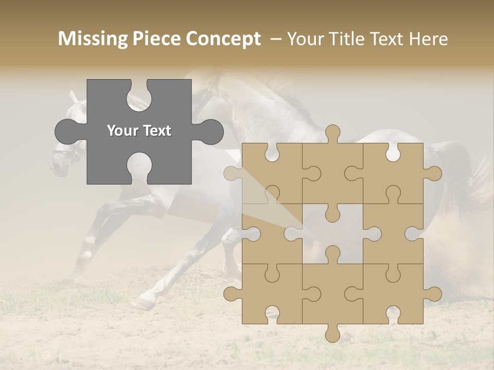 White Horses PowerPoint Template