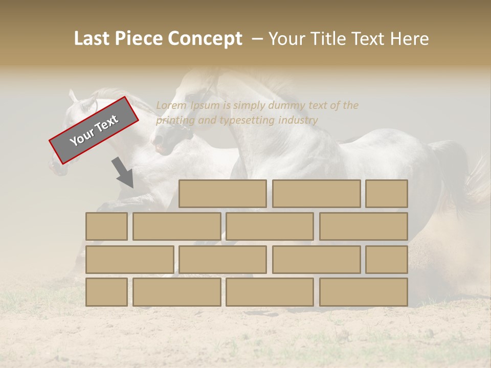 White Horses PowerPoint Template