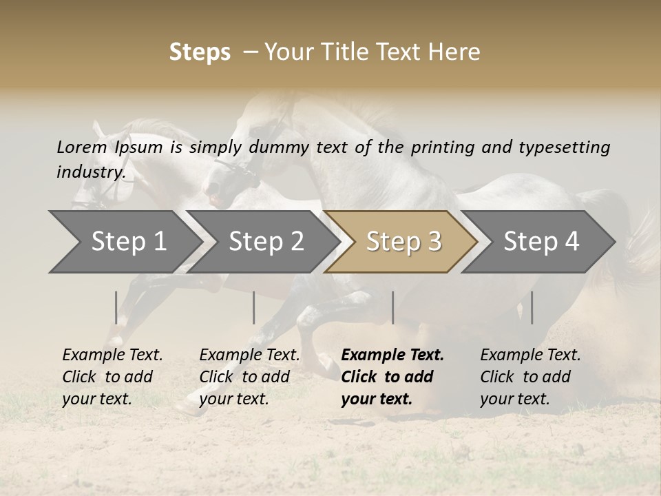 White Horses PowerPoint Template