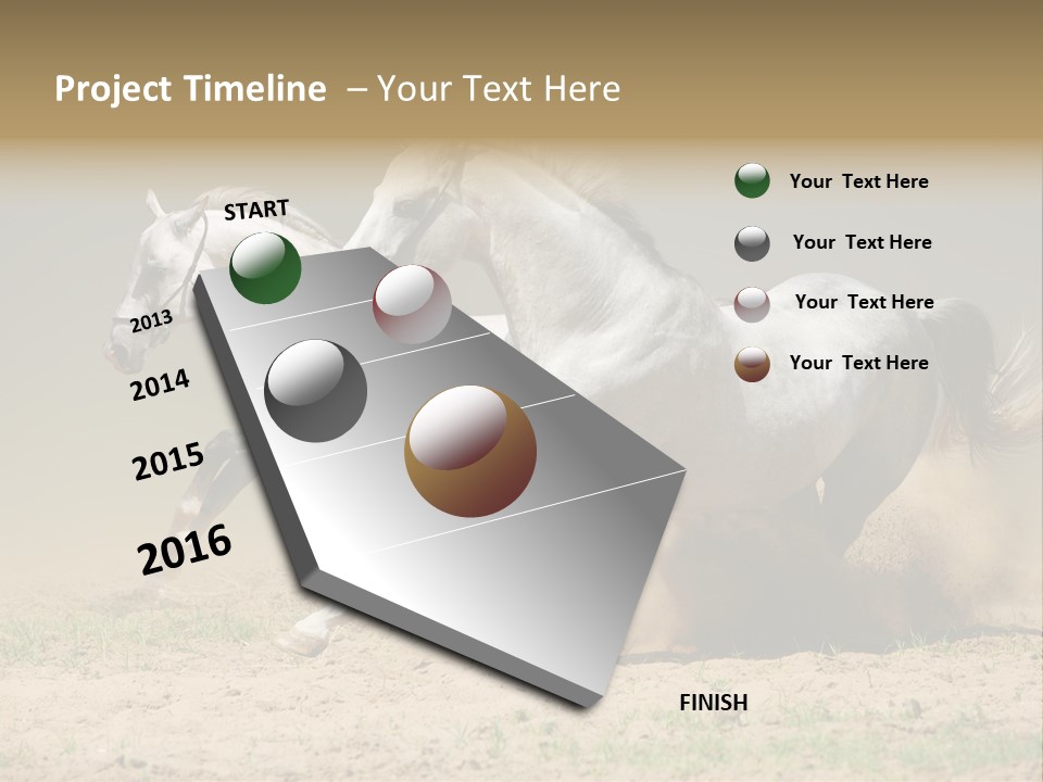 White Horses PowerPoint Template