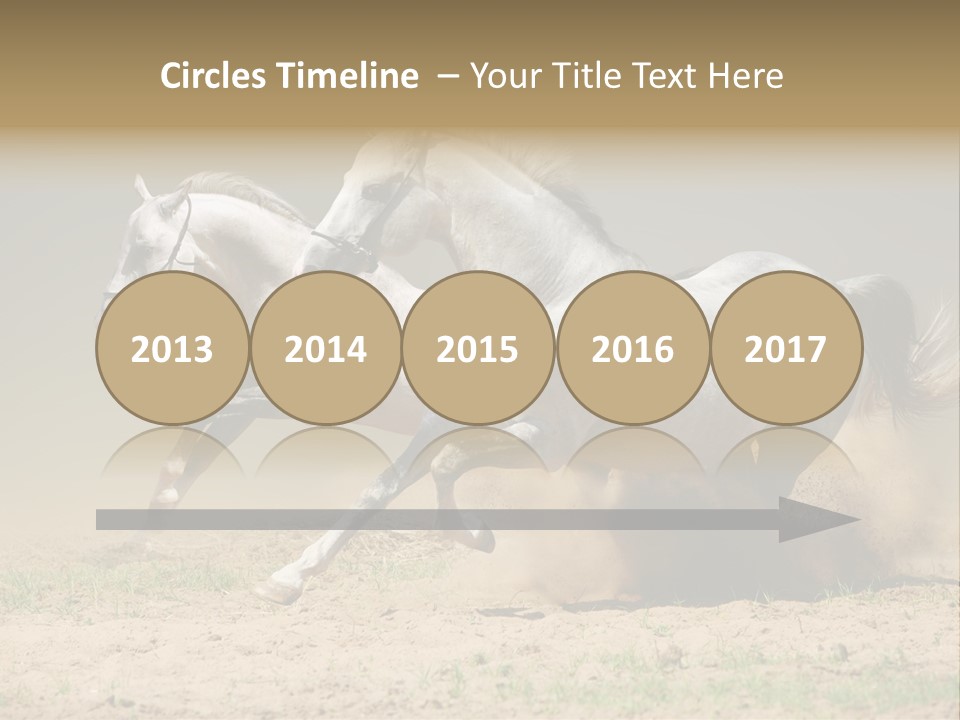 White Horses PowerPoint Template