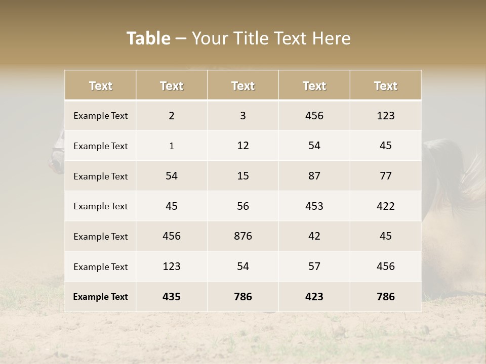 White Horses PowerPoint Template