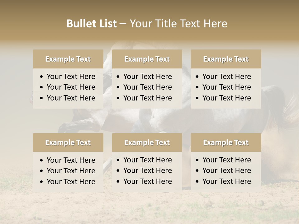 White Horses PowerPoint Template