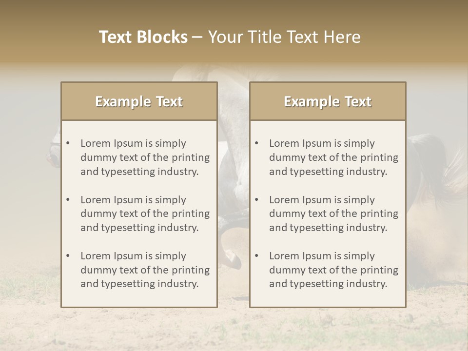 White Horses PowerPoint Template