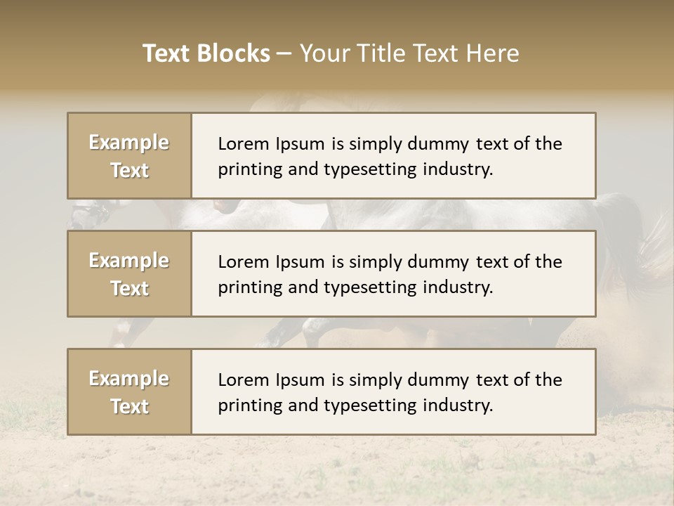 White Horses PowerPoint Template