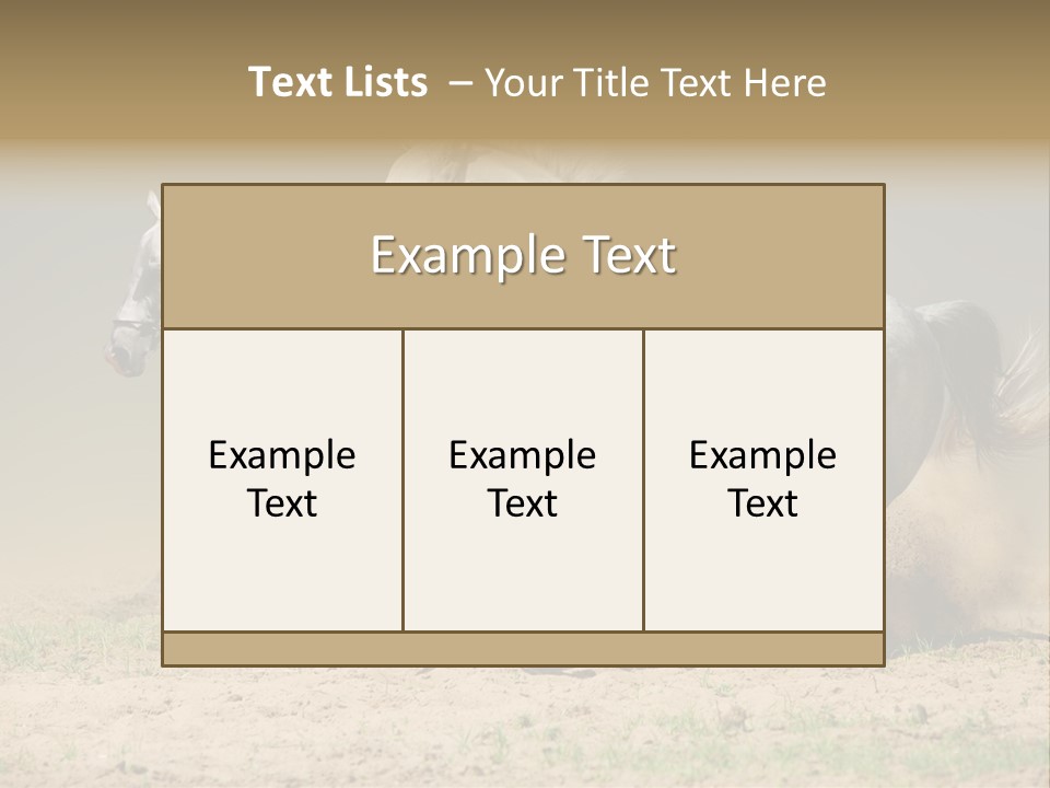 White Horses PowerPoint Template