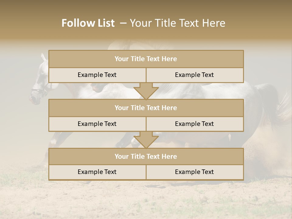 White Horses PowerPoint Template