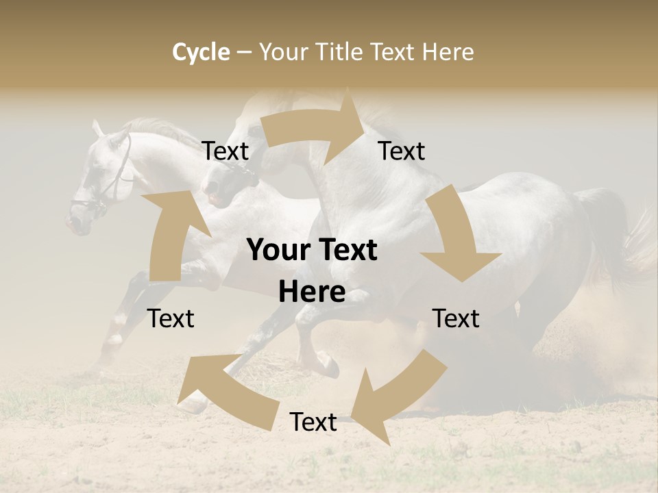 White Horses PowerPoint Template