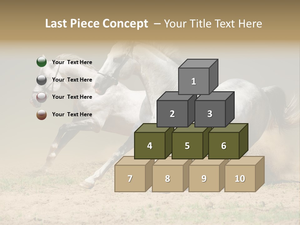 White Horses PowerPoint Template