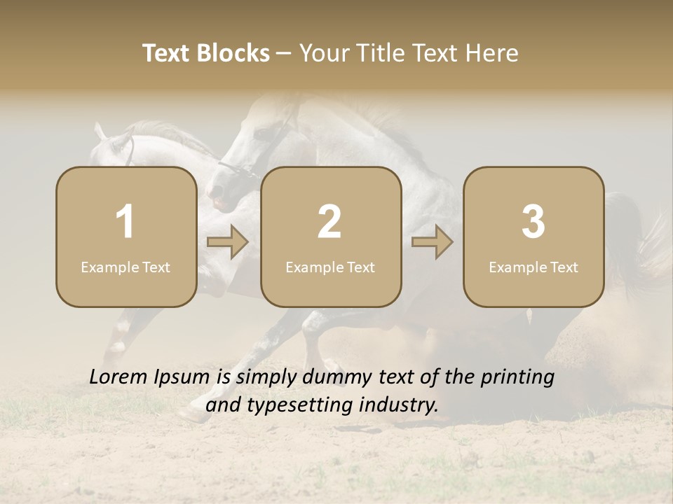 White Horses PowerPoint Template
