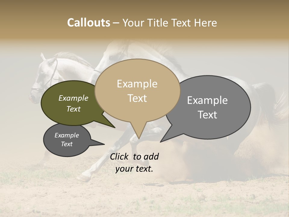 White Horses PowerPoint Template