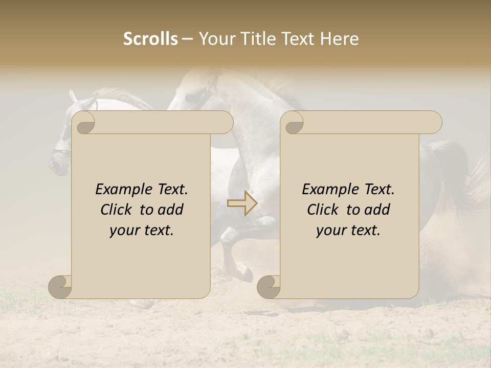 White Horses PowerPoint Template