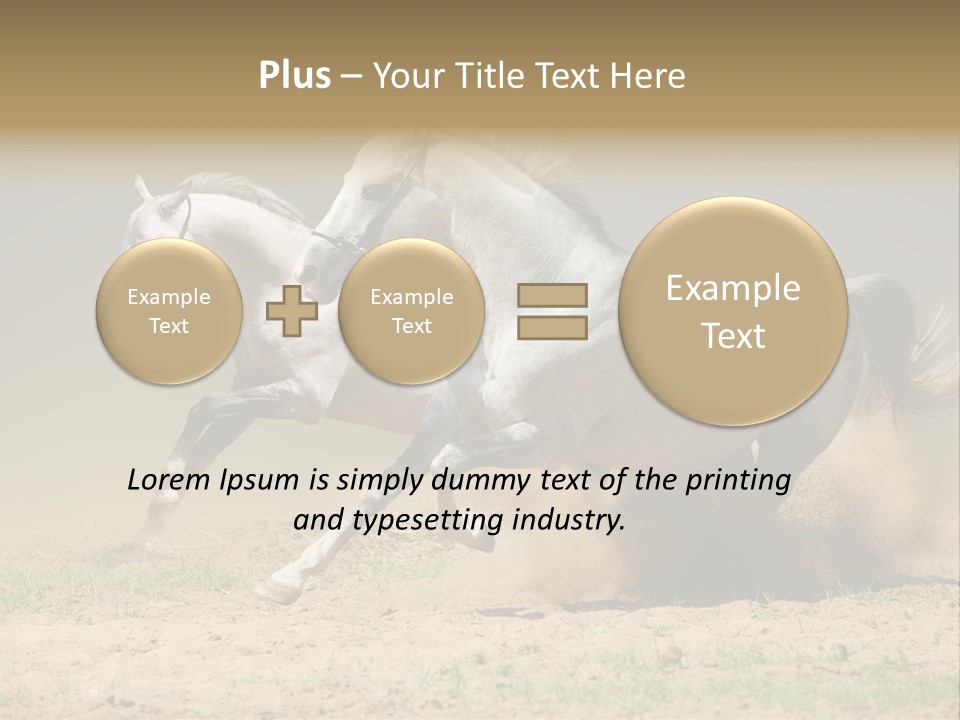 White Horses PowerPoint Template