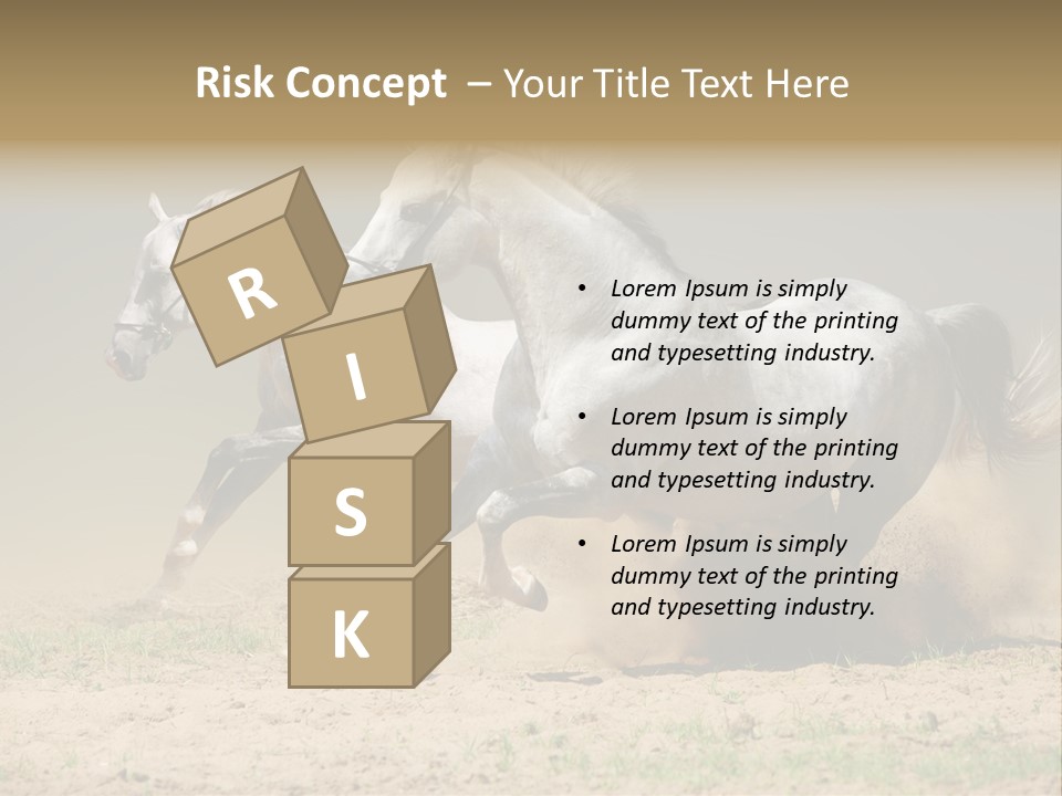 White Horses PowerPoint Template