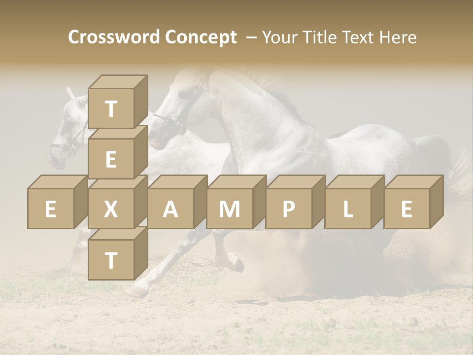 White Horses PowerPoint Template