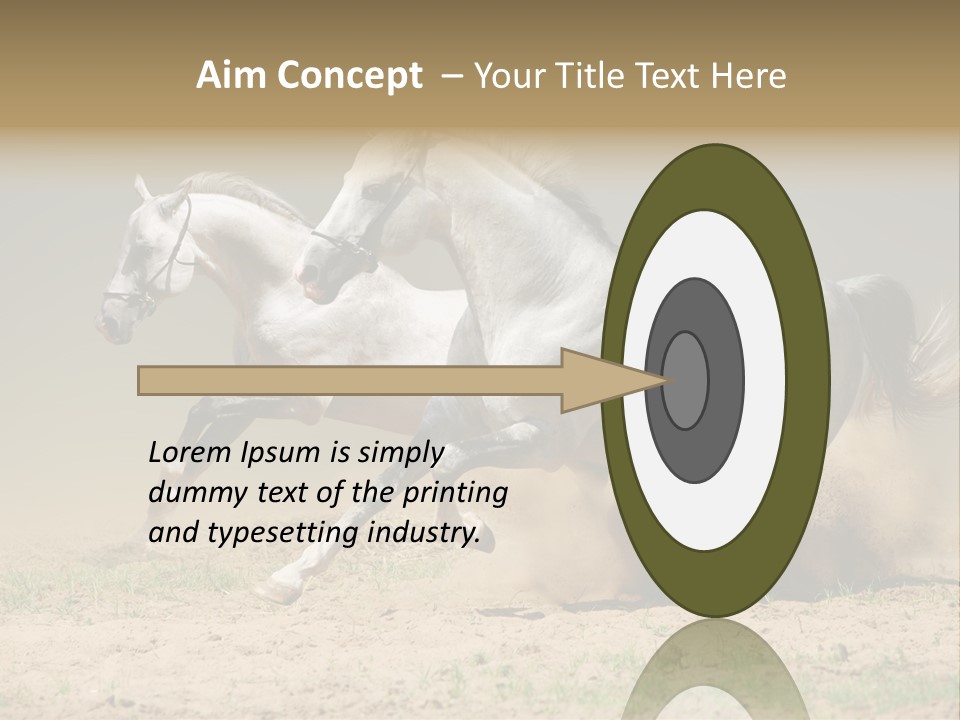 White Horses PowerPoint Template