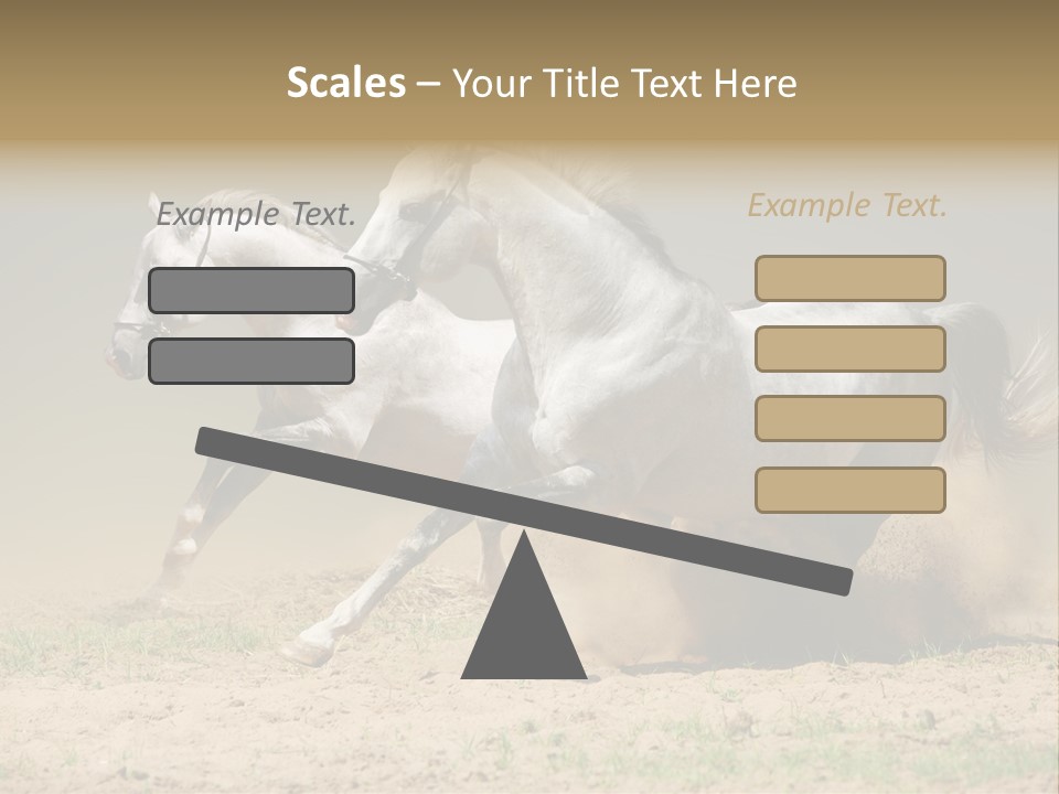 White Horses PowerPoint Template
