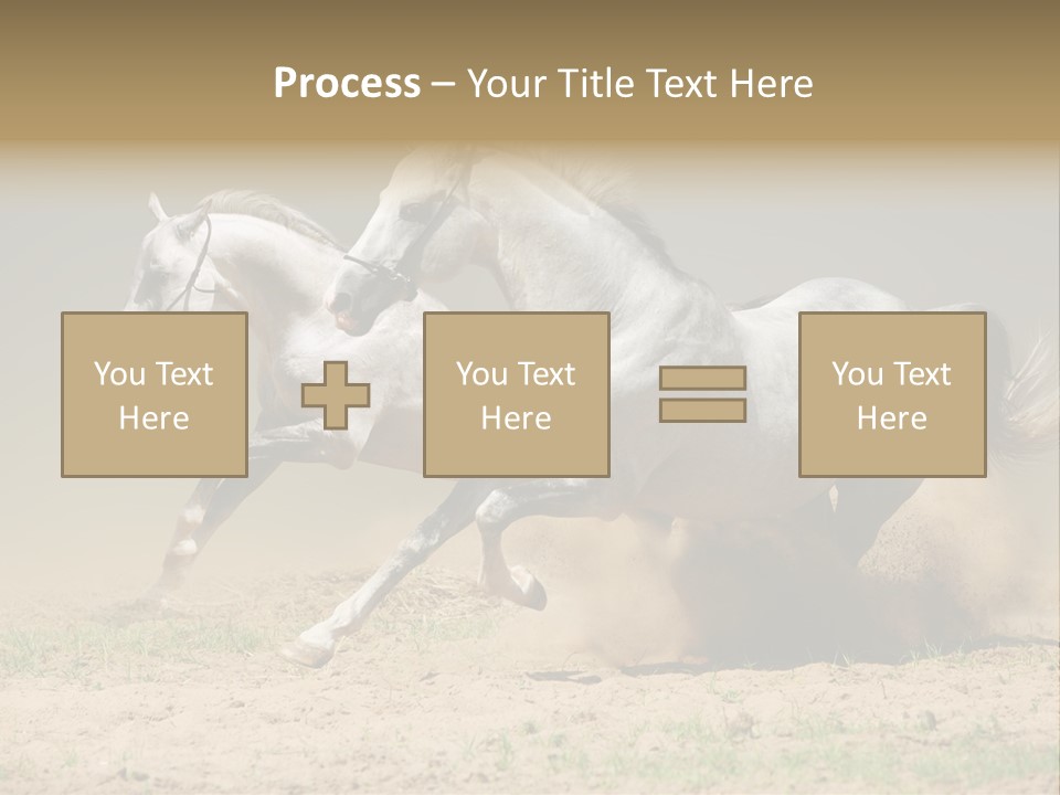 White Horses PowerPoint Template