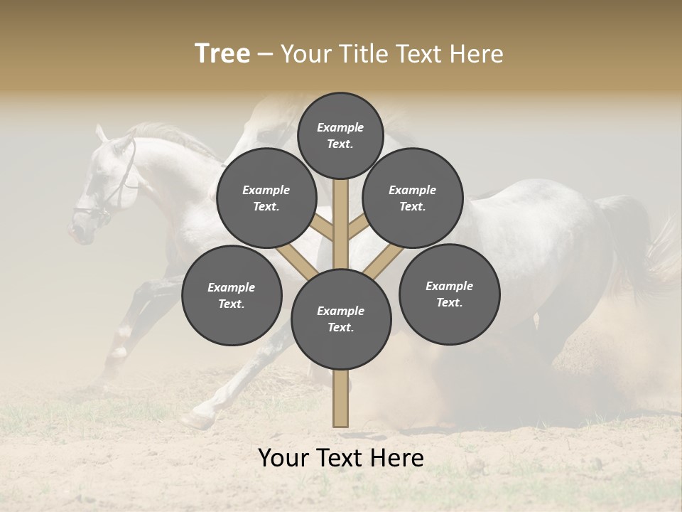 White Horses PowerPoint Template