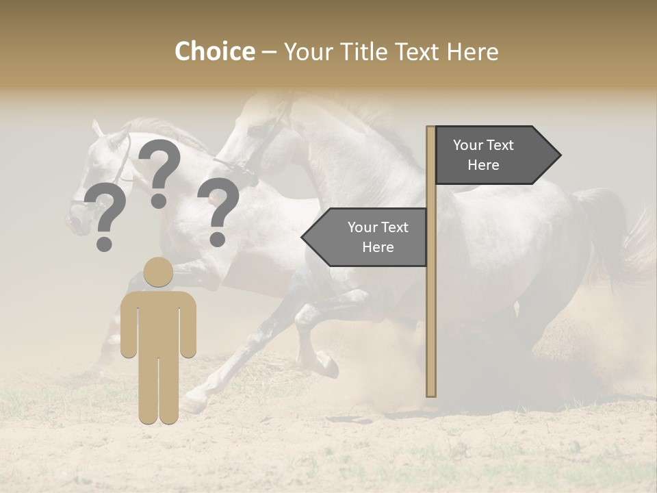White Horses PowerPoint Template