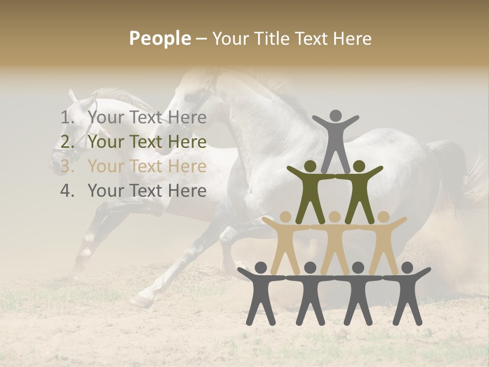 White Horses PowerPoint Template