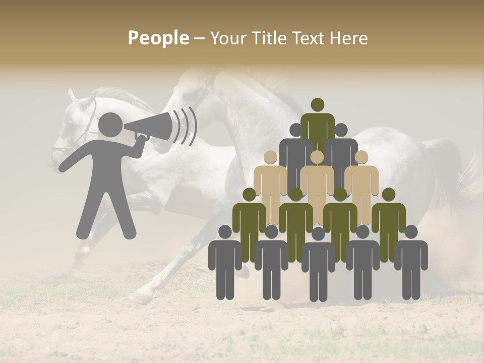 White Horses PowerPoint Template