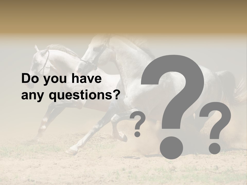 White Horses PowerPoint Template