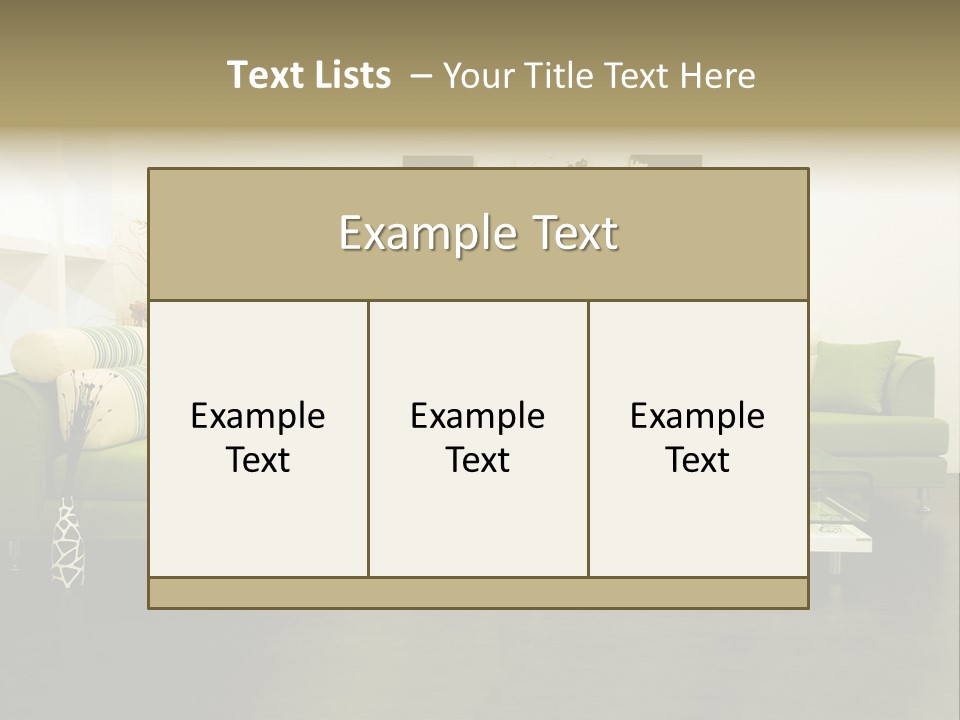 Sofa Interior Design PowerPoint Template