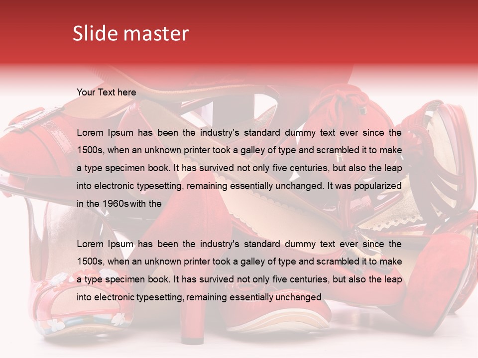 Piled Shoes PowerPoint Template