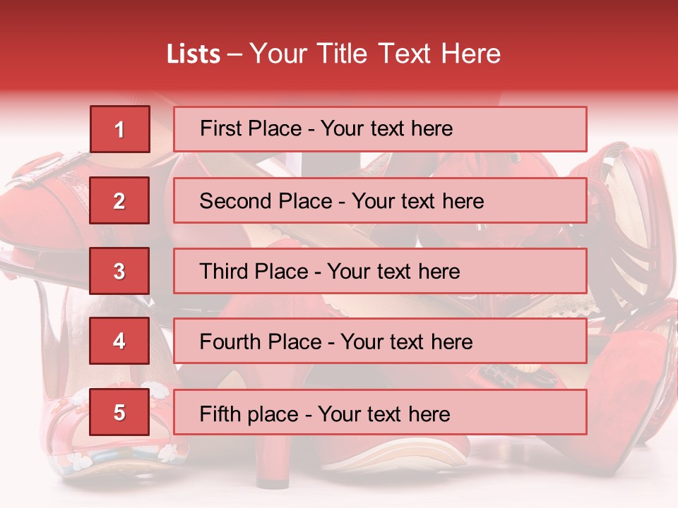 Piled Shoes PowerPoint Template