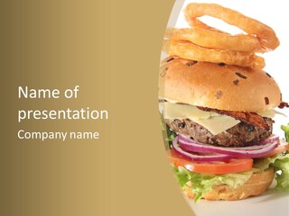 Food Cheeseburger Beef PowerPoint Template