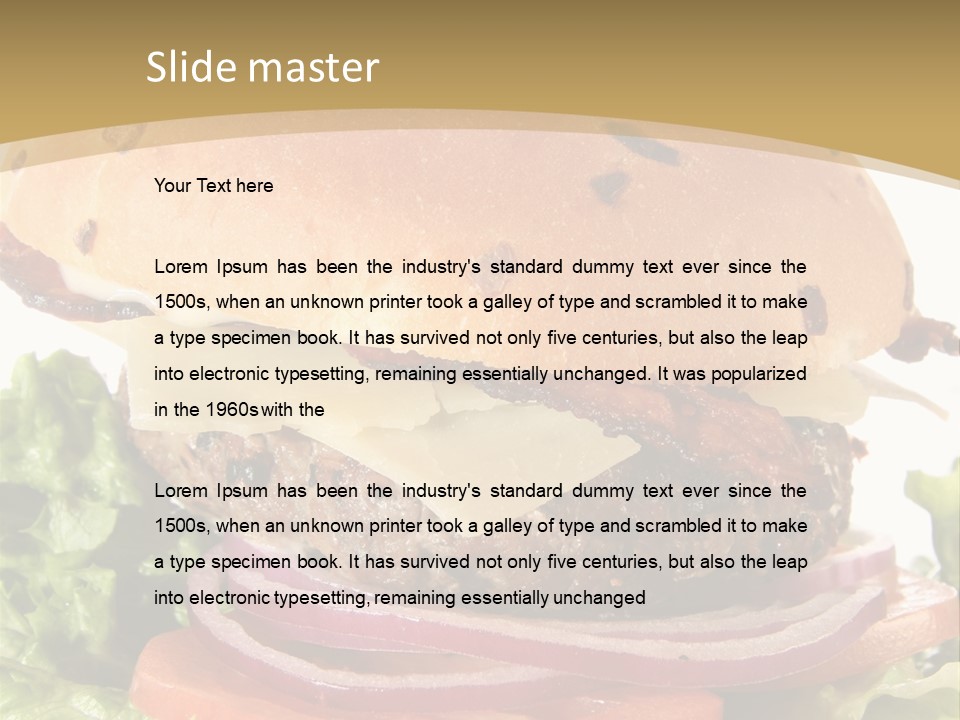 Food Cheeseburger Beef PowerPoint Template