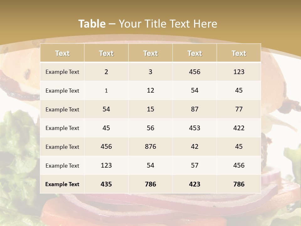 Food Cheeseburger Beef PowerPoint Template