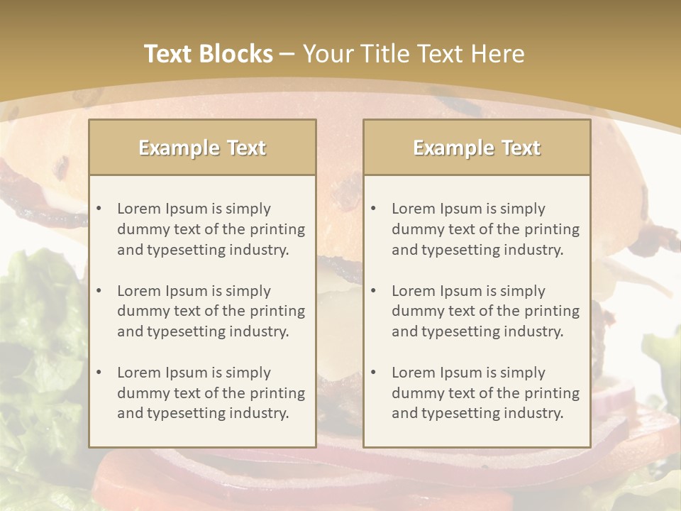 Food Cheeseburger Beef PowerPoint Template