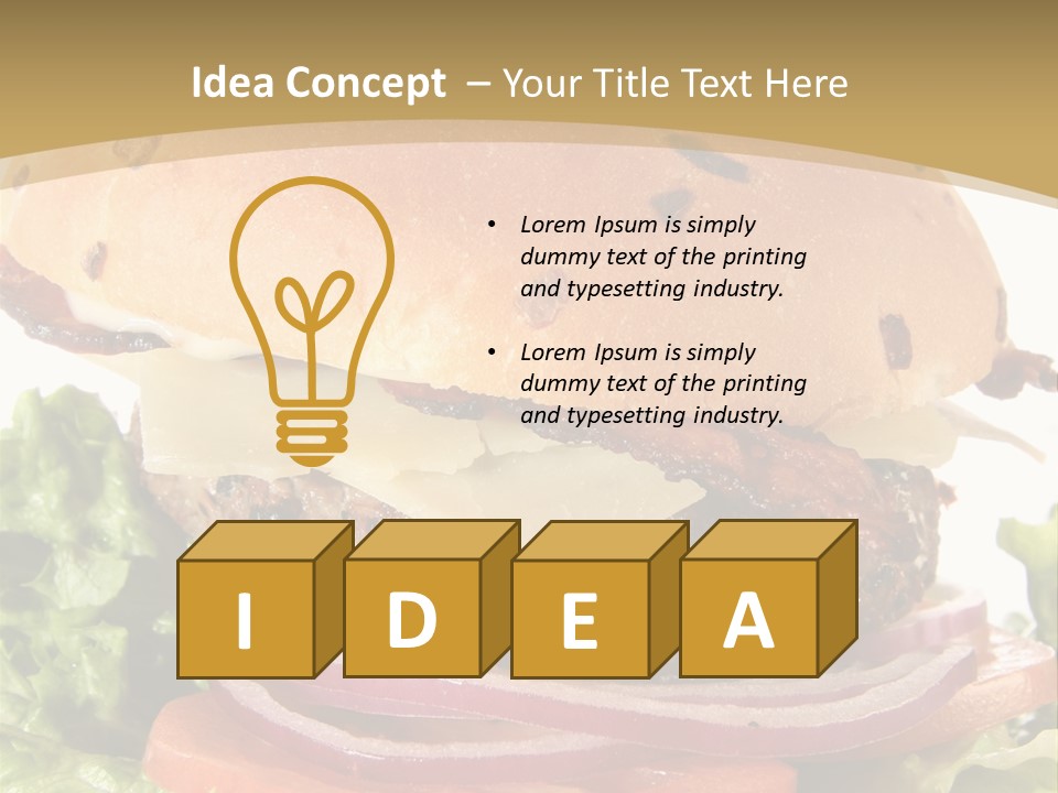 Food Cheeseburger Beef PowerPoint Template