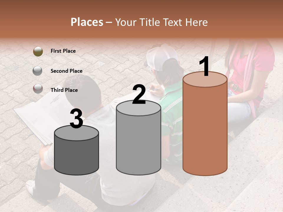 College Sunglasses Cap PowerPoint Template