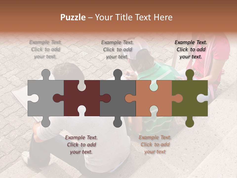 College Sunglasses Cap PowerPoint Template