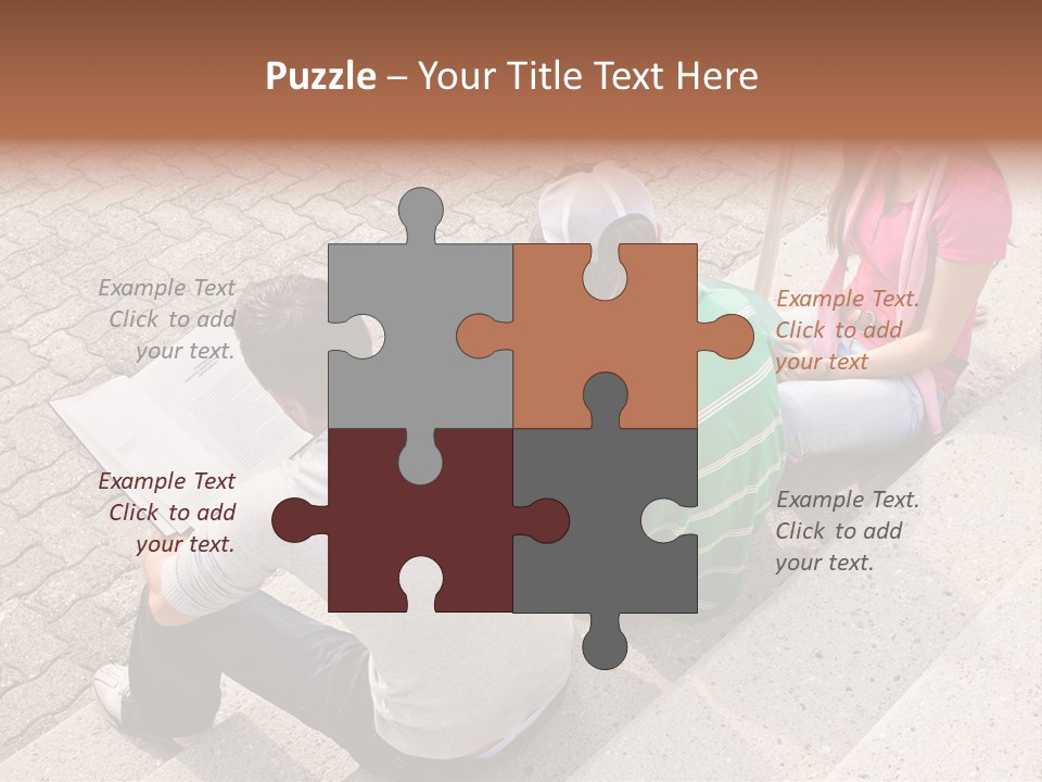 College Sunglasses Cap PowerPoint Template