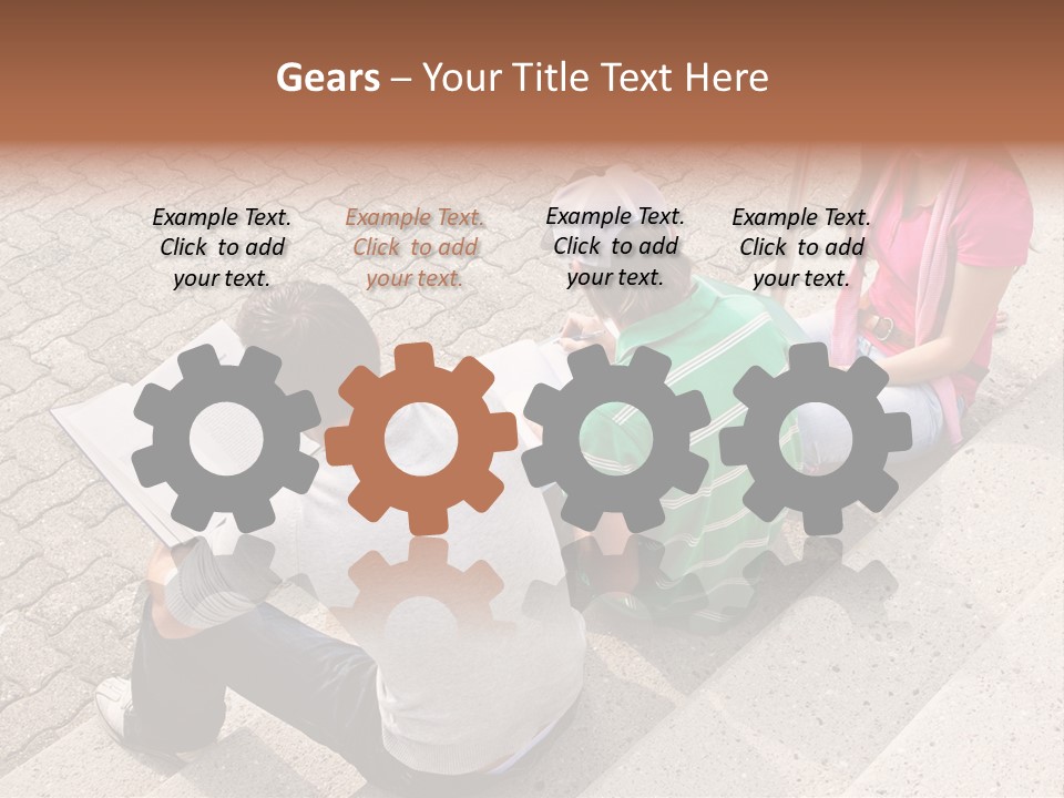 College Sunglasses Cap PowerPoint Template