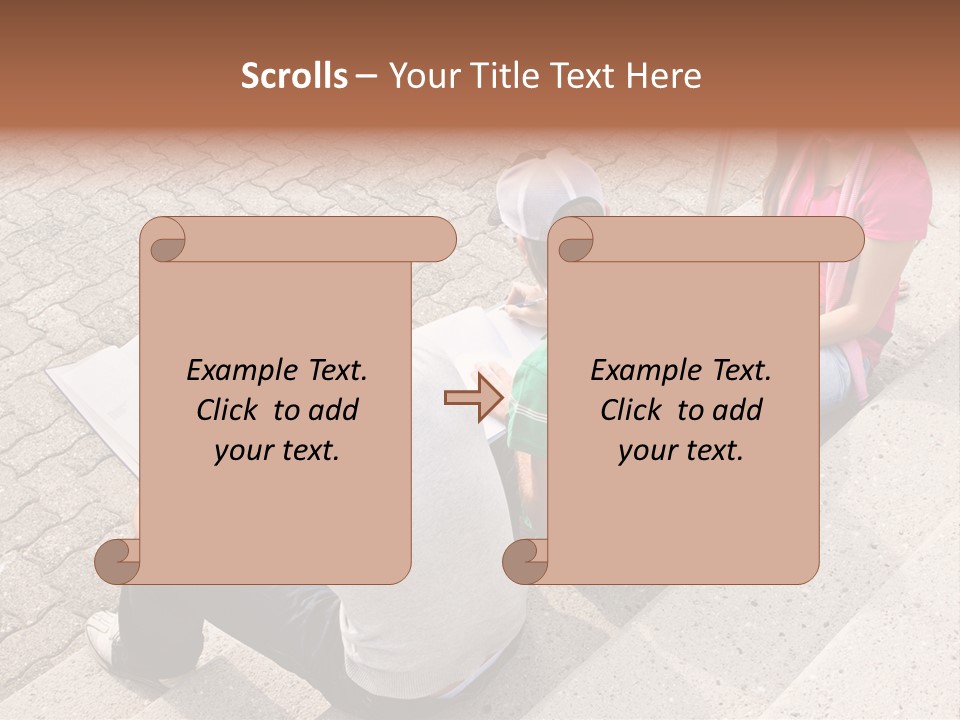 College Sunglasses Cap PowerPoint Template