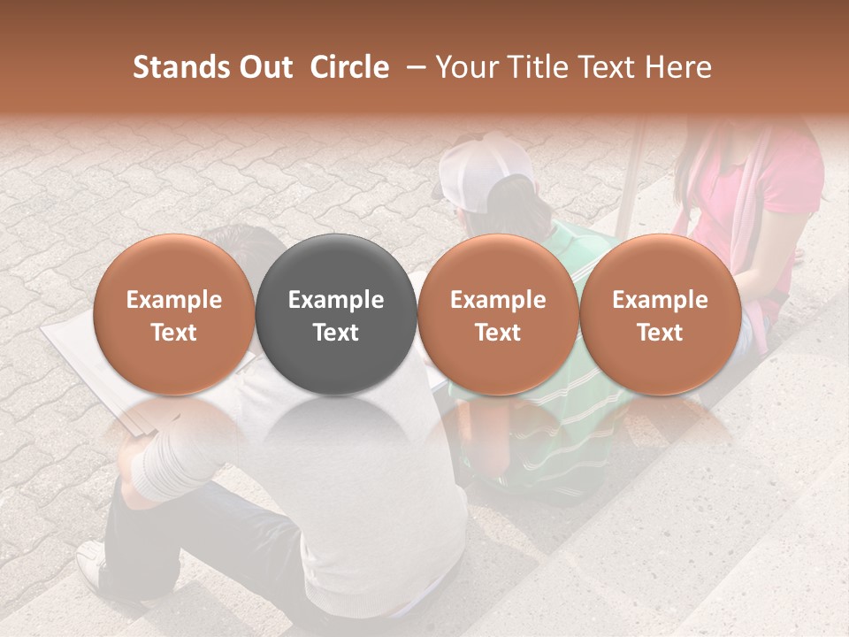 College Sunglasses Cap PowerPoint Template