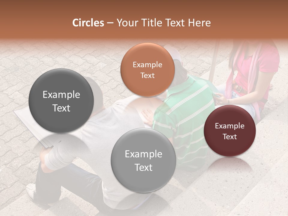 College Sunglasses Cap PowerPoint Template