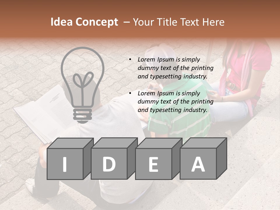 College Sunglasses Cap PowerPoint Template