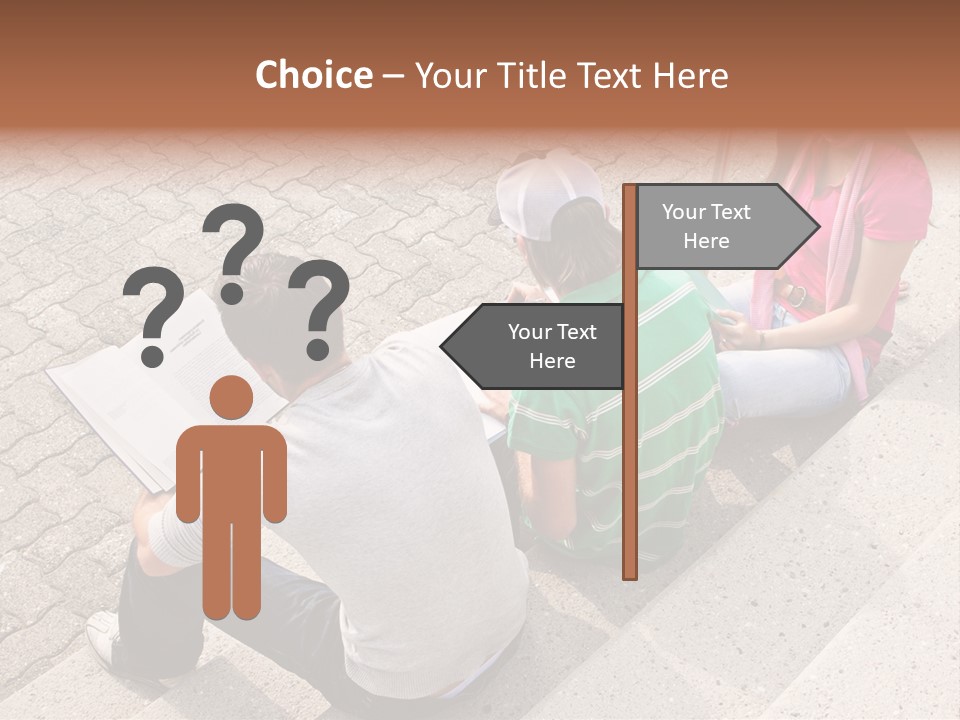 College Sunglasses Cap PowerPoint Template