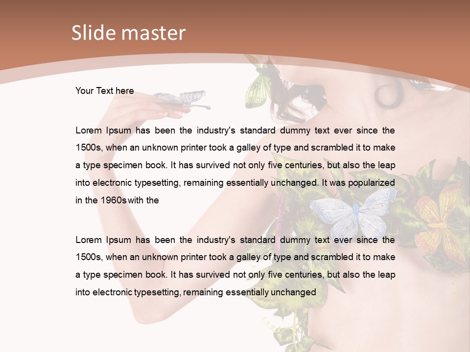 Nymph Floral Pretty PowerPoint Template