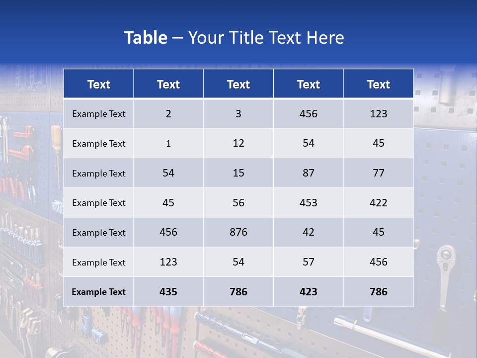 Tools Wall PowerPoint Template