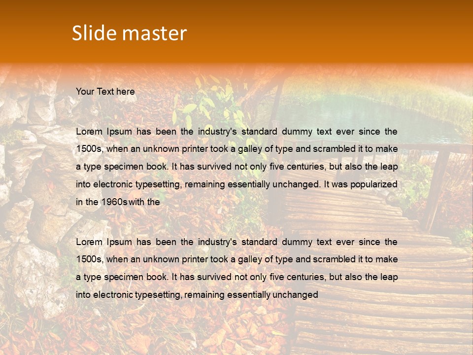 Wooden Path PowerPoint Template