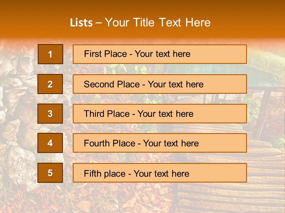 Wooden Path PowerPoint Template
