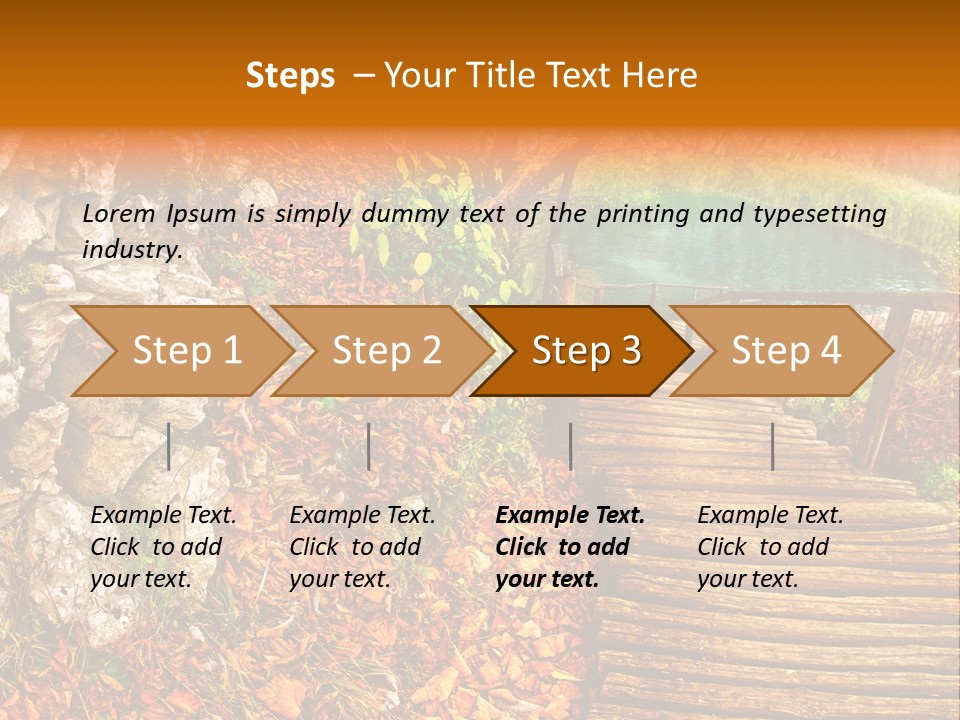 Wooden Path PowerPoint Template