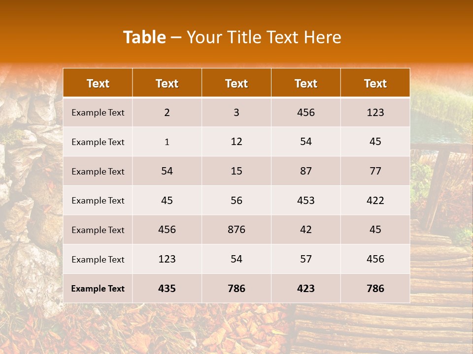 Wooden Path PowerPoint Template
